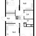 3-комнатная квартира,  