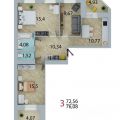 3-комнатная квартира,  ул. 3-я Енисейская, 28/1