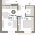 1-комнатная квартира,  