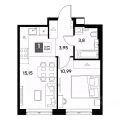 1-комнатная квартира,  