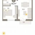 1-комнатная квартира,  