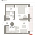 1-комнатная квартира,  