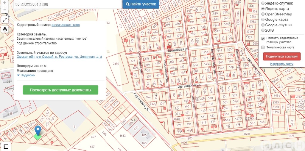 Карта снт омской области