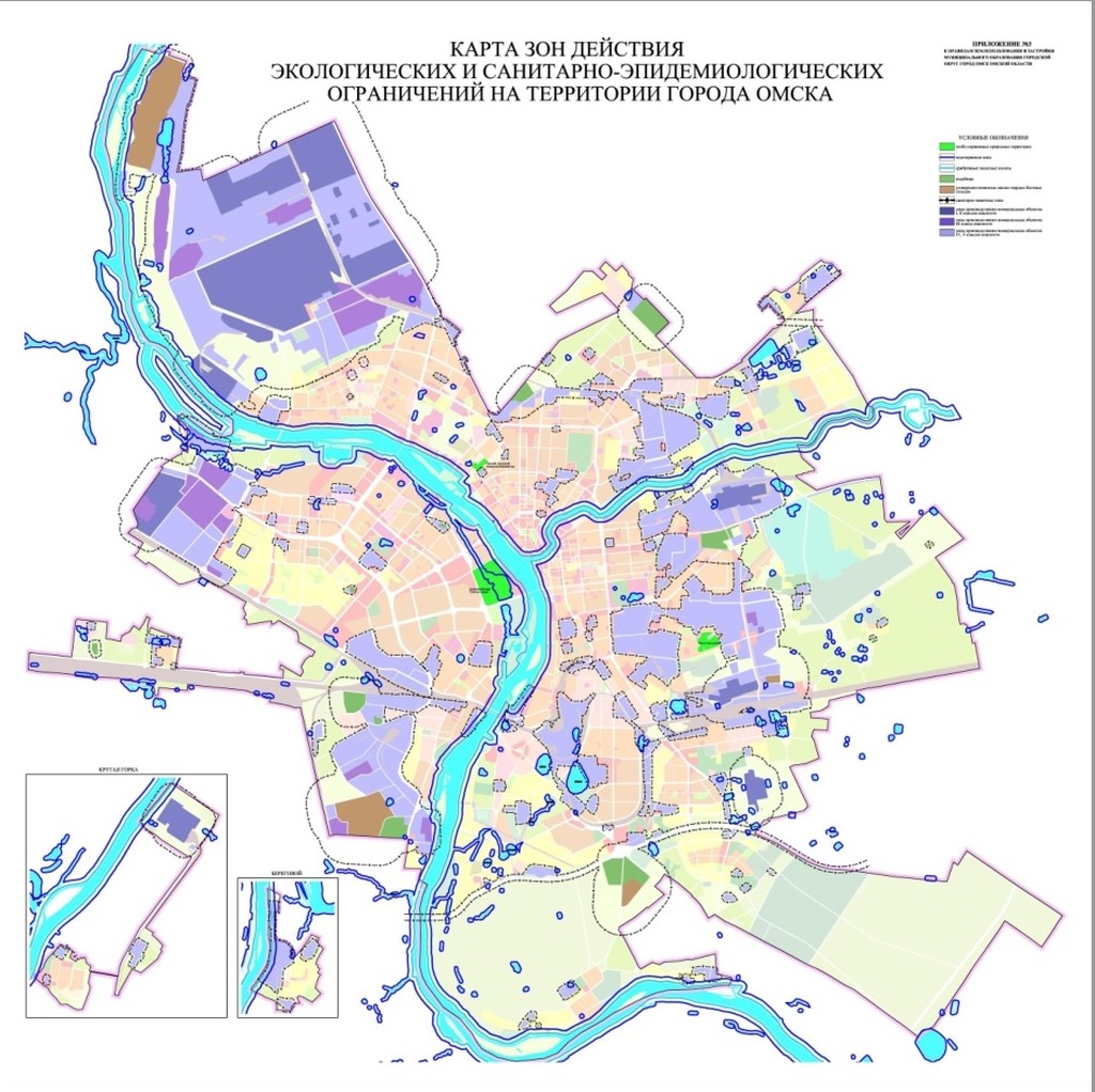 Карта омска с организациями