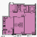 2-комнатная квартира, УЛ. БОРОДИНА, 43 2-комнатная квартира, УЛ. БОРОДИНА, 43