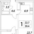 1-комнатная квартира, УЛ. ТАГИЛЬСКАЯ, 4 СТ1 1-комнатная квартира, УЛ. ТАГИЛЬСКАЯ, 4 СТ1