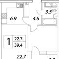 1-комнатная квартира, УЛ. ТАГИЛЬСКАЯ, 4 СТ1 1-комнатная квартира, УЛ. ТАГИЛЬСКАЯ, 4 СТ1