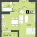 1-комнатная квартира, УЛ. ОСНАБРЮКСКАЯ, 30 1-комнатная квартира, УЛ. ОСНАБРЮКСКАЯ, 30