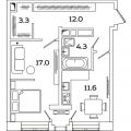 1-комнатная квартира, ПР-КТ. РЯЗАНСКИЙ, 2Б 1-комнатная квартира, ПР-КТ. РЯЗАНСКИЙ, 2Б