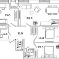 3-комнатная квартира, ПР-КТ. РЯЗАНСКИЙ, 2Б 3-комнатная квартира, ПР-КТ. РЯЗАНСКИЙ, 2Б