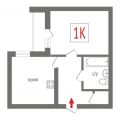 1-комнатная квартира, УЛ. СВЕРДЛОВА 1-комнатная квартира, УЛ. СВЕРДЛОВА