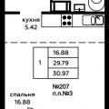 1-комнатная квартира, ДЕРЕВНЯ СТАРОСЕЛЬЕ 1-комнатная квартира, ДЕРЕВНЯ СТАРОСЕЛЬЕ