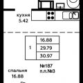 1-комнатная квартира, ДЕРЕВНЯ СТАРОСЕЛЬЕ 1-комнатная квартира, ДЕРЕВНЯ СТАРОСЕЛЬЕ