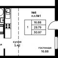 1-комнатная квартира, ДЕРЕВНЯ СТАРОСЕЛЬЕ 1-комнатная квартира, ДЕРЕВНЯ СТАРОСЕЛЬЕ