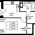 1-комнатная квартира, ДЕРЕВНЯ СТАРОСЕЛЬЕ 1-комнатная квартира, ДЕРЕВНЯ СТАРОСЕЛЬЕ