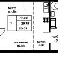 1-комнатная квартира, ДЕРЕВНЯ СТАРОСЕЛЬЕ 1-комнатная квартира, ДЕРЕВНЯ СТАРОСЕЛЬЕ