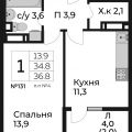 1-комнатная квартира, ДЕРЕВНЯ СОСЕНКИ 1-комнатная квартира, ДЕРЕВНЯ СОСЕНКИ
