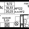 1-комнатная квартира, ДЕРЕВНЯ ВАТУТИНКИ 1-комнатная квартира, ДЕРЕВНЯ ВАТУТИНКИ