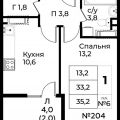 1-комнатная квартира, ДЕРЕВНЯ СОСЕНКИ 1-комнатная квартира, ДЕРЕВНЯ СОСЕНКИ