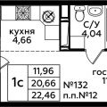 1-комнатная квартира, ДЕРЕВНЯ ВАТУТИНКИ 1-комнатная квартира, ДЕРЕВНЯ ВАТУТИНКИ