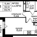 1-комнатная квартира, ДЕРЕВНЯ ВАТУТИНКИ 1-комнатная квартира, ДЕРЕВНЯ ВАТУТИНКИ