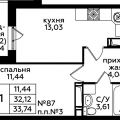 1-комнатная квартира, ДЕРЕВНЯ ВАТУТИНКИ 1-комнатная квартира, ДЕРЕВНЯ ВАТУТИНКИ