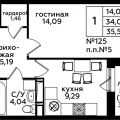 1-комнатная квартира, ДЕРЕВНЯ ВАТУТИНКИ 1-комнатная квартира, ДЕРЕВНЯ ВАТУТИНКИ