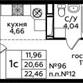 1-комнатная квартира, ДЕРЕВНЯ ВАТУТИНКИ 1-комнатная квартира, ДЕРЕВНЯ ВАТУТИНКИ