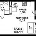 1-комнатная квартира, ДЕРЕВНЯ ВАТУТИНКИ 1-комнатная квартира, ДЕРЕВНЯ ВАТУТИНКИ