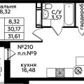 1-комнатная квартира, ДЕРЕВНЯ ВАТУТИНКИ 1-комнатная квартира, ДЕРЕВНЯ ВАТУТИНКИ