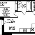 1-комнатная квартира, ДЕРЕВНЯ ВАТУТИНКИ 1-комнатная квартира, ДЕРЕВНЯ ВАТУТИНКИ