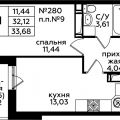1-комнатная квартира, ДЕРЕВНЯ ВАТУТИНКИ 1-комнатная квартира, ДЕРЕВНЯ ВАТУТИНКИ