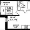 1-комнатная квартира, ДЕРЕВНЯ ВАТУТИНКИ 1-комнатная квартира, ДЕРЕВНЯ ВАТУТИНКИ
