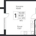 1-комнатная квартира, ДЕРЕВНЯ СОСЕНКИ 1-комнатная квартира, ДЕРЕВНЯ СОСЕНКИ