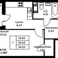 1-комнатная квартира, ДЕРЕВНЯ СТАРОСЕЛЬЕ 1-комнатная квартира, ДЕРЕВНЯ СТАРОСЕЛЬЕ