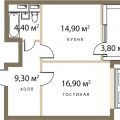 1-комнатная квартира, УЛ. СЕРГЕЯ МАКЕЕВА 1-комнатная квартира, УЛ. СЕРГЕЯ МАКЕЕВА