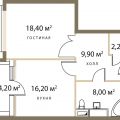 1-комнатная квартира, УЛ. ЧЕРНОГРЯЗСКАЯ 2-Я, 6 СТ1 1-комнатная квартира, УЛ. ЧЕРНОГРЯЗСКАЯ 2-Я, 6 СТ1