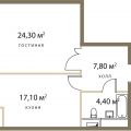 1-комнатная квартира, УЛ. ЧЕРНОГРЯЗСКАЯ 2-Я 1-комнатная квартира, УЛ. ЧЕРНОГРЯЗСКАЯ 2-Я