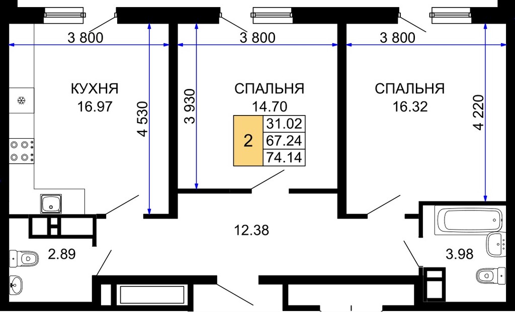 Купить Двухкомнатную В Новостройке Краснодаре