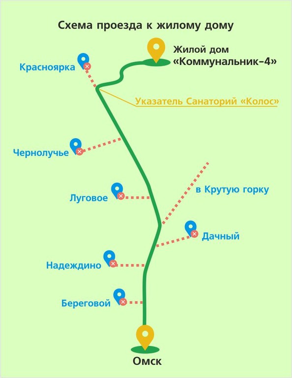 Карта чернолучье омская