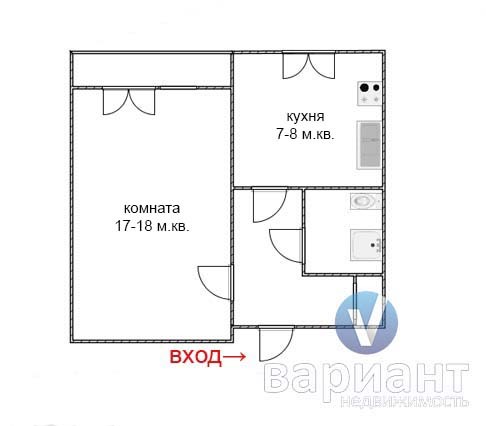 Ленинградский проект планировка 1 комнатная