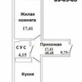 1-комнатная квартира, ТРАНСПОРТНАЯ, 18К3 1-комнатная квартира, ТРАНСПОРТНАЯ, 18К3