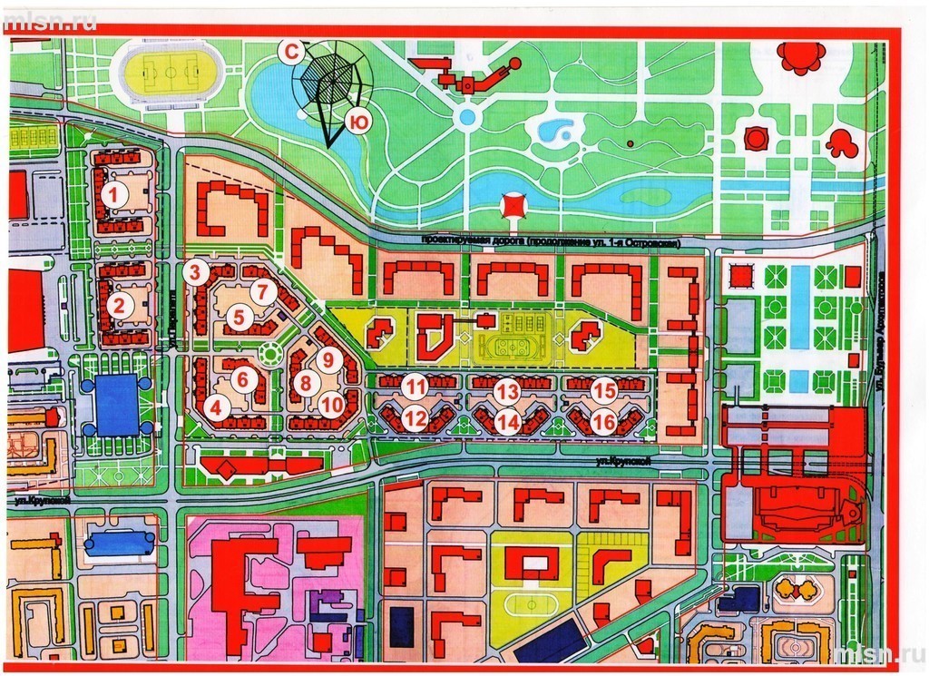 Карта микрорайона прибрежный