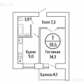 1-комнатная квартира, УЛ. ОСЕТИНСКАЯ, 11 1-комнатная квартира, УЛ. ОСЕТИНСКАЯ, 11