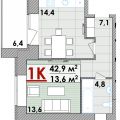 1-комнатная квартира, УЛ. ПОЛЕВАЯ, 107 1-комнатная квартира, УЛ. ПОЛЕВАЯ, 107