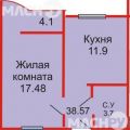1-комнатная квартира, УЛ. ТРАНСПОРТНАЯ, 16/3 1-комнатная квартира, УЛ. ТРАНСПОРТНАЯ, 16/3
