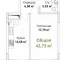 1-комнатная квартира, УЛ. ПРОТОЧНАЯ, 8 1-комнатная квартира, УЛ. ПРОТОЧНАЯ, 8