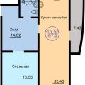 1-комнатная квартира, УЛ. ЖУРИНСКАЯ, 37 1-комнатная квартира, УЛ. ЖУРИНСКАЯ, 37