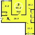 3-комнатная квартира, УЛ. НЕМИРОВИЧА-ДАНЧЕНКО, 76/6 3-комнатная квартира, УЛ. НЕМИРОВИЧА-ДАНЧЕНКО, 76/6