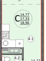 1-комнатная квартира, УЛ. ИМ КИРИЛЛА РОССИНСКОГО, 88 1-комнатная квартира, УЛ. ИМ КИРИЛЛА РОССИНСКОГО, 88